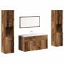 Juego de muebles de baño 4 piezas madera ingeniería envejecida de , Muebles de baño - Ref: Foro24-3328595, Precio: 224,64 €, ...