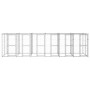 Perrera de exterior de acero galvanizado con techo 14,52 m² de vidaXL, Casetas y cercados para perros - Ref: Foro24-3082275, ...