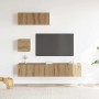Mueble para TV de pared madera contrachapada artesanal 4 piezas de , Muebles TV - Ref: Foro24-3329220, Precio: 145,35 €, Desc...