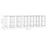 Perrera de exterior de acero galvanizado con techo 14,52 m² de vidaXL, Casetas y cercados para perros - Ref: Foro24-3082275, ...
