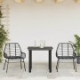 Muebles de jardín 3 piezas ratán sintético vidrio negro de , Conjuntos de jardín - Ref: Foro24-3334534, Precio: 205,54 €, Des...