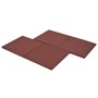 Losetas de goma protección de caídas 24 unidades 50x50x3cm rojo en Materiales de construcción | Comprar online en Foru.es
