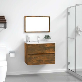 Set de muebles baño 2 pzas madera contrachapada roble ahumado de , Muebles de baño - Ref: Foro24-815735, Precio: 79,52 €, Des...