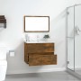 Set de muebles baño 2 pzas madera contrachapada roble ahumado de , Muebles de baño - Ref: Foro24-815735, Precio: 79,52 €, Des...
