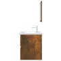 Set de muebles baño 2 pzas madera contrachapada roble ahumado de , Muebles de baño - Ref: Foro24-815735, Precio: 79,52 €, Des...