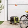 Remolque de bicicleta mascotas hierro tela Oxford verde gris | Foro24.es | Tu tienda online para hogar, jardín y más Foro24.es