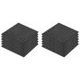 Losetas de goma protección de caídas 12 uds 50x50x3 cm negras en Materiales de construcción | Comprar online en Foru.es