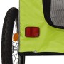 Remolque de bicicleta mascotas hierro tela Oxford verde gris | Foro24.es | Tu tienda online para hogar, jardín y más Foro24.es