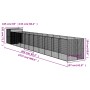 Caseta perro corral acero galvanizado gris claro 165x1271x181cm de , Casetas para perros - Ref: Foro24-3189108, Precio: 887,1...