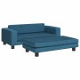 Sofá para niños con reposapiés terciopelo azul 100x50x30 cm de , Mobiliario para bebés y niños pequeños - Ref: Foro24-3196407...