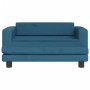 Sofá para niños con reposapiés terciopelo azul 100x50x30 cm de , Mobiliario para bebés y niños pequeños - Ref: Foro24-3196407...