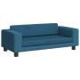 Sofá para niños con reposapiés terciopelo azul 100x50x30 cm de , Mobiliario para bebés y niños pequeños - Ref: Foro24-3196407...