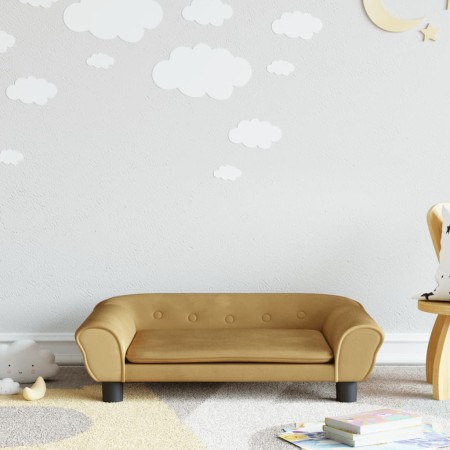 Sofá para niños de terciopelo marrón 70x45x26 cm de , Mobiliario para bebés y niños pequeños - Ref: Foro24-3196405, Precio: 8...