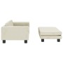 Sofá para niños con reposapiés terciopelo crema 100x50x30 cm de , Mobiliario para bebés y niños pequeños - Ref: Foro24-319641...