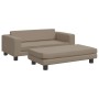 Sofá niños y reposapiés cuero sintético capuchino 100x50x30 cm de , Mobiliario para bebés y niños pequeños - Ref: Foro24-3196...