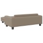 Sofá niños y reposapiés cuero sintético capuchino 100x50x30 cm de , Mobiliario para bebés y niños pequeños - Ref: Foro24-3196...