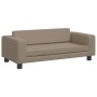Sofá niños y reposapiés cuero sintético capuchino 100x50x30 cm de , Mobiliario para bebés y niños pequeños - Ref: Foro24-3196...