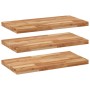 Estante flotante 3 uds madera acacia acabado aceite 80x40x4 cm en Estanterías | Comprar online en Foru.es