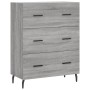 Aparador alto madera contrachapada gris sonoma 69,5x34x180 cm de , Aparadores - Ref: Foro24-3195865, Precio: 164,06 €, Descue...