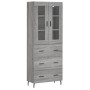 Aparador alto madera contrachapada gris sonoma 69,5x34x180 cm de , Aparadores - Ref: Foro24-3198423, Precio: 175,21 €, Descue...