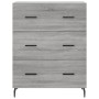 Aparador alto madera contrachapada gris sonoma 69,5x34x180 cm de , Aparadores - Ref: Foro24-3198423, Precio: 175,21 €, Descue...