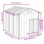 Caseta perros con tejado acero galvanizado gris 117x153x123 cm de , Casetas para perros - Ref: Foro24-172348, Precio: 175,05 ...