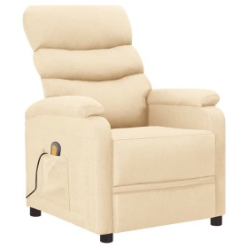 Sillón de masaje de tela color crema de , Sillones de masaje eléctricos - Ref: Foro24-321235, Precio: 236,48 €, Descuento: %