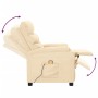 Sillón de masaje de tela color crema de , Sillones de masaje eléctricos - Ref: Foro24-321235, Precio: 236,48 €, Descuento: %