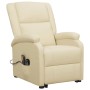 Sillón de masaje elevable cuero sintético crema de , Sillones de masaje eléctricos - Ref: Foro24-329693, Precio: 235,35 €, De...