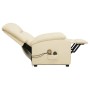 Sillón de masaje elevable cuero sintético crema de , Sillones de masaje eléctricos - Ref: Foro24-329693, Precio: 235,35 €, De...