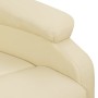 Sillón de masaje elevable cuero sintético crema de , Sillones de masaje eléctricos - Ref: Foro24-329693, Precio: 235,35 €, De...