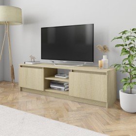 Mueble de TV aglomerado color roble Sonoma 120x30x35,5 cm de , Muebles TV - Ref: Foro24-800570, Precio: 72,84 €, Descuento: -5%%