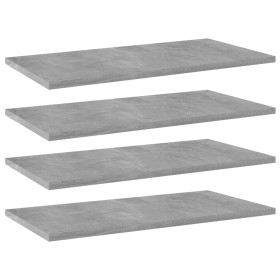 Estante estantería 4uds contrachapada gris hormigón 60x30x1,5cm de , Estanterías - Ref: Foro24-805242, Precio: 30,19 €, Descu...