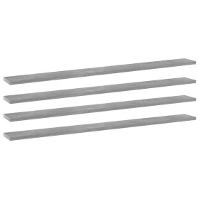 Estante para estantería 4 uds madera gris hormigón 100x10x1,5cm de , Estanterías - Ref: Foro24-805370, Precio: 31,68 €, Descu...