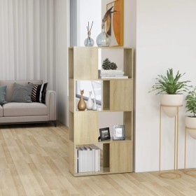 Librería separador contrachapada roble Sonoma 60x24x124,5 cm de , Librerías y estanterías - Ref: Foro24-809083, Precio: 52,53...