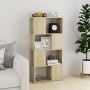 Librería separador contrachapada roble Sonoma 60x24x124,5 cm de , Librerías y estanterías - Ref: Foro24-809083, Precio: 52,53...