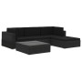 Set muebles de jardín y cojines 5 piezas ratán sintético negro de , Conjuntos de jardín - Ref: Foro24-46753, Precio: 382,29 €...