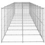 Perrera de exterior de acero galvanizado 24,2 m² de vidaXL, Casetas y cercados para perros - Ref: Foro24-3082290, Precio: 1,0...