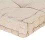 Cojín para palés algodón beige 120x40x7 cm de , Cojines para sillas y sofás - Ref: Foro24-48679, Precio: 49,78 €, Descuento: %