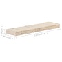 Cojín para palés algodón beige 120x40x7 cm de , Cojines para sillas y sofás - Ref: Foro24-48679, Precio: 49,78 €, Descuento: %