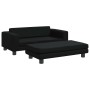 Cama de perros con extensión cuero sintético negro 100x50x30 cm de , Camas para perros - Ref: Foro24-172026, Precio: 127,13 €...