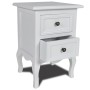 Mesita de noche con 2 cajones MDF blanca de , Mesitas de noche - Ref: Foro24-60637, Precio: 94,62 €, Descuento: %