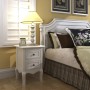 Mesita de noche con 2 cajones MDF blanca de , Mesitas de noche - Ref: Foro24-60637, Precio: 94,62 €, Descuento: %