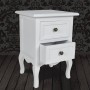 Mesita de noche con 2 cajones MDF blanca de , Mesitas de noche - Ref: Foro24-60637, Precio: 94,62 €, Descuento: %