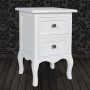 Mesita de noche con 2 cajones MDF blanca de , Mesitas de noche - Ref: Foro24-60637, Precio: 94,62 €, Descuento: %