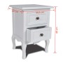 Mesita de noche con 2 cajones MDF blanca de , Mesitas de noche - Ref: Foro24-60637, Precio: 94,62 €, Descuento: %