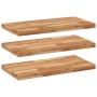 Estante flotante 3 uds madera acacia acabado aceite 100x40x4cm en Estanterías | Comprar online en Foru.es