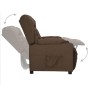Sillón reclinable de tela marrón de , Sillones - Ref: Foro24-339052, Precio: 214,00 €, Descuento: %