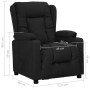 Sillón reclinable de tela negro de , Sillones - Ref: Foro24-339050, Precio: 224,01 €, Descuento: %