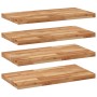 Estante flotante 4 uds madera acacia acabado aceite 100x40x4 cm en Estanterías | Comprar online en Foru.es